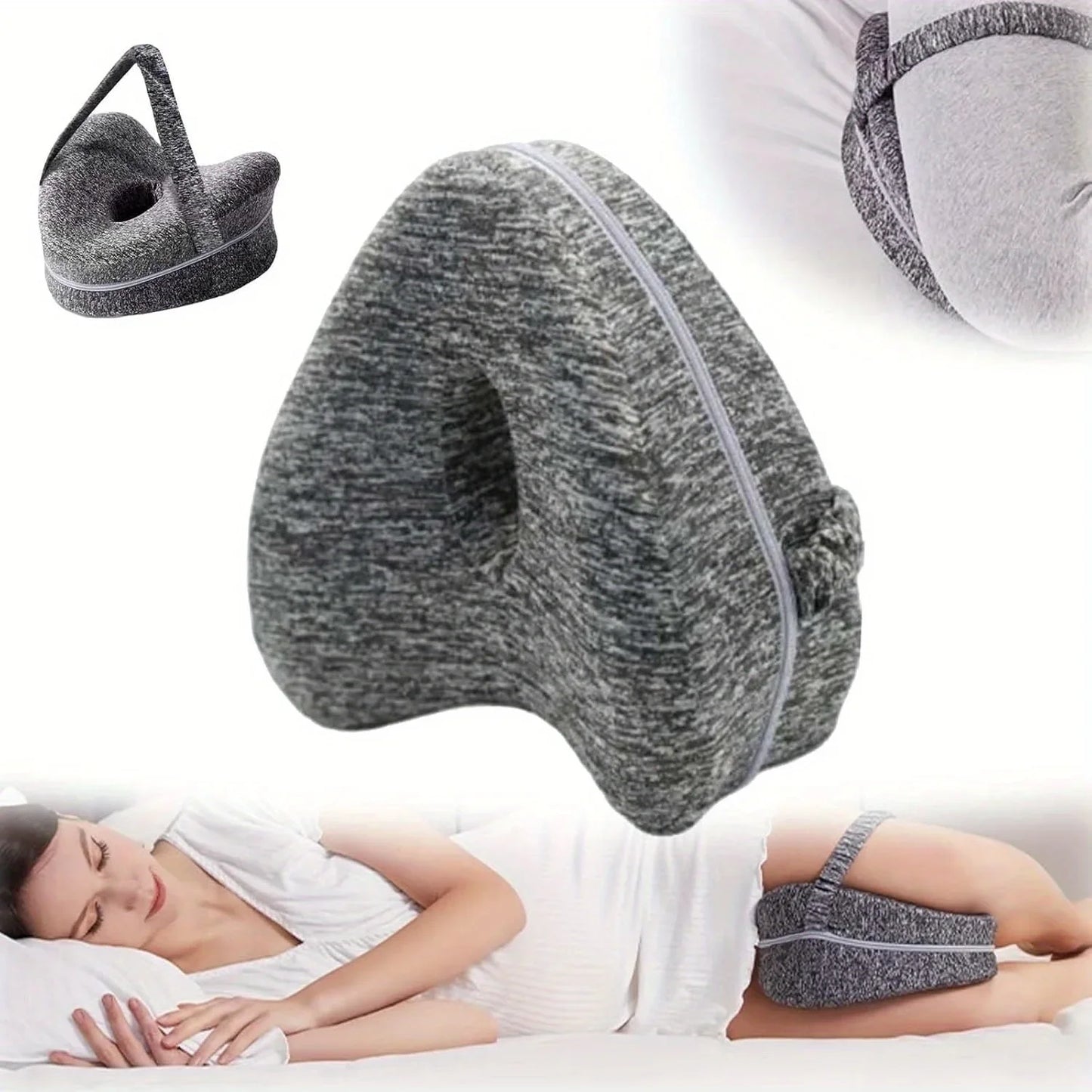 AlignRest Knee Pillow – Side-sleeper spine support