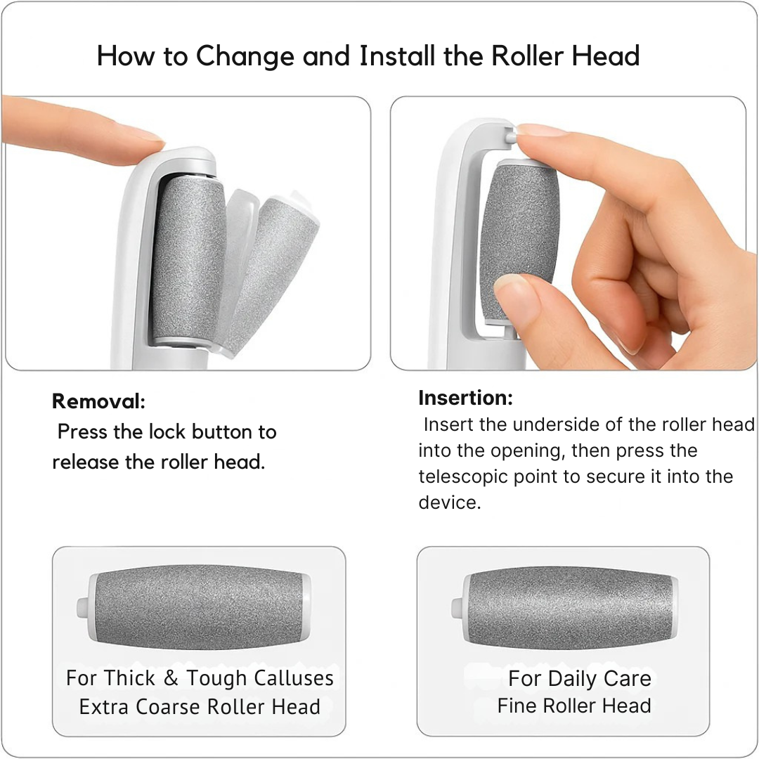 Levigatore elettrico per calli dei piedi