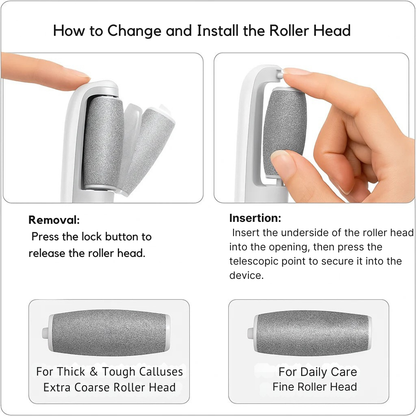 Levigatore elettrico per calli dei piedi
