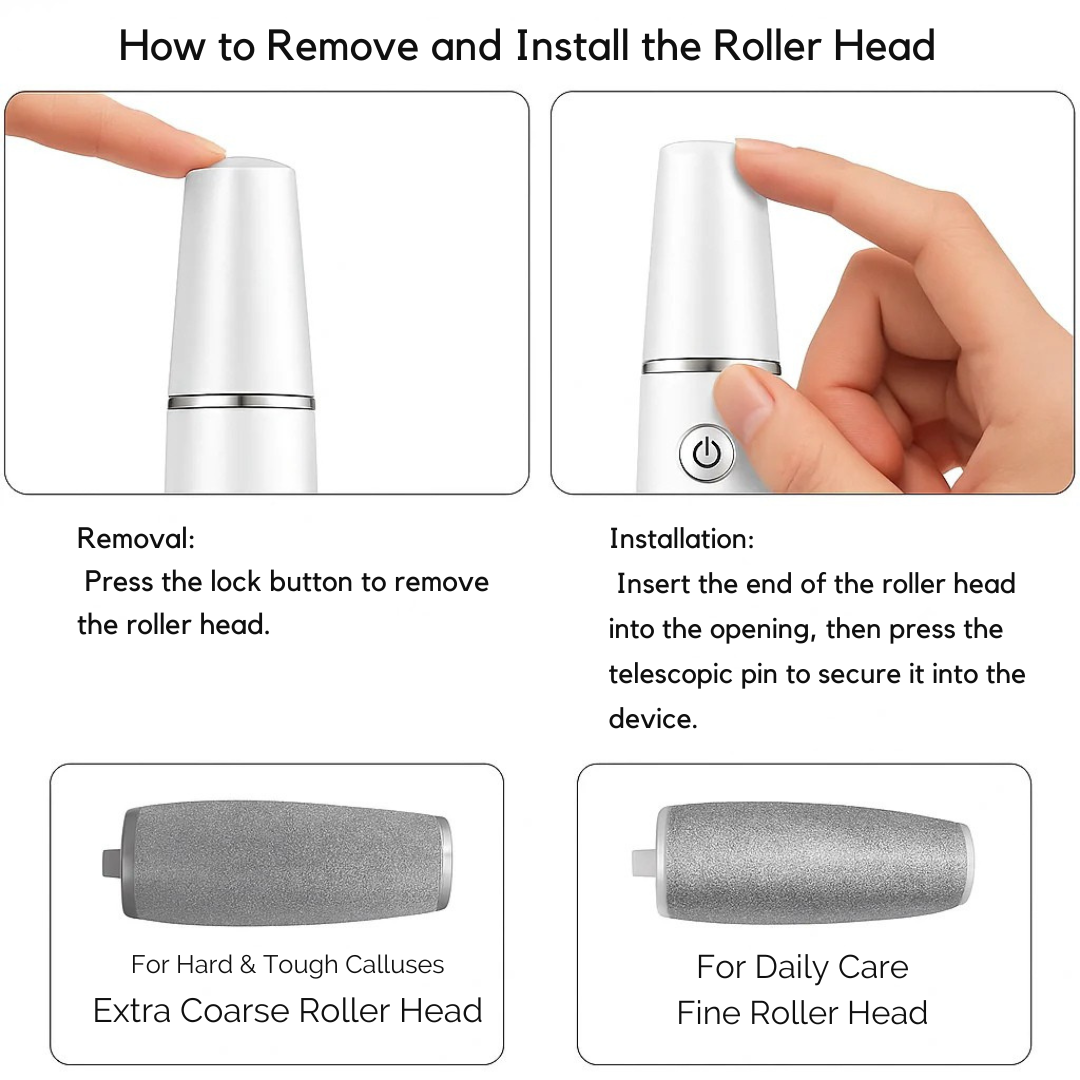 Levigatore elettrico per calli dei piedi