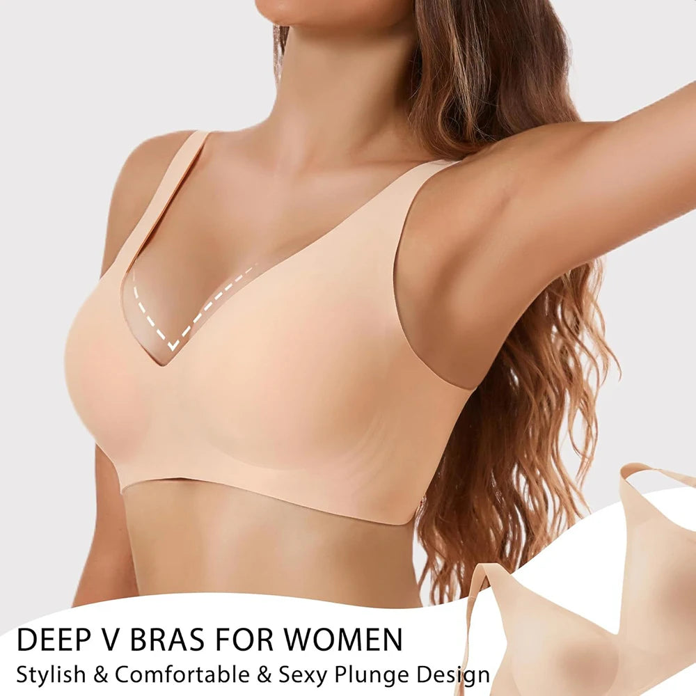 Deep V Jelly Bra – Wireless lift, all-day comfort