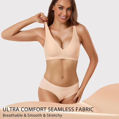 Deep V Jelly Bra – Wireless lift, all-day comfort