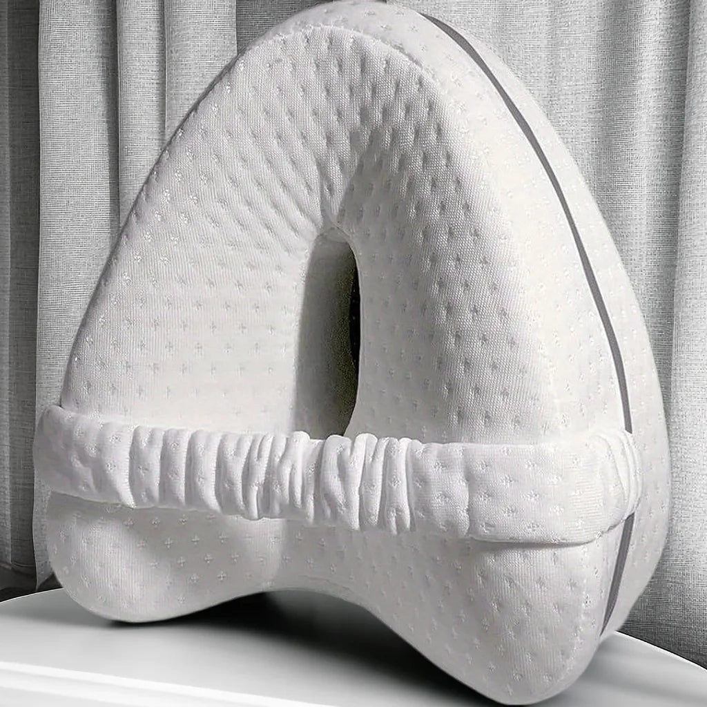 AlignRest Knee Pillow – Side-sleeper spine support