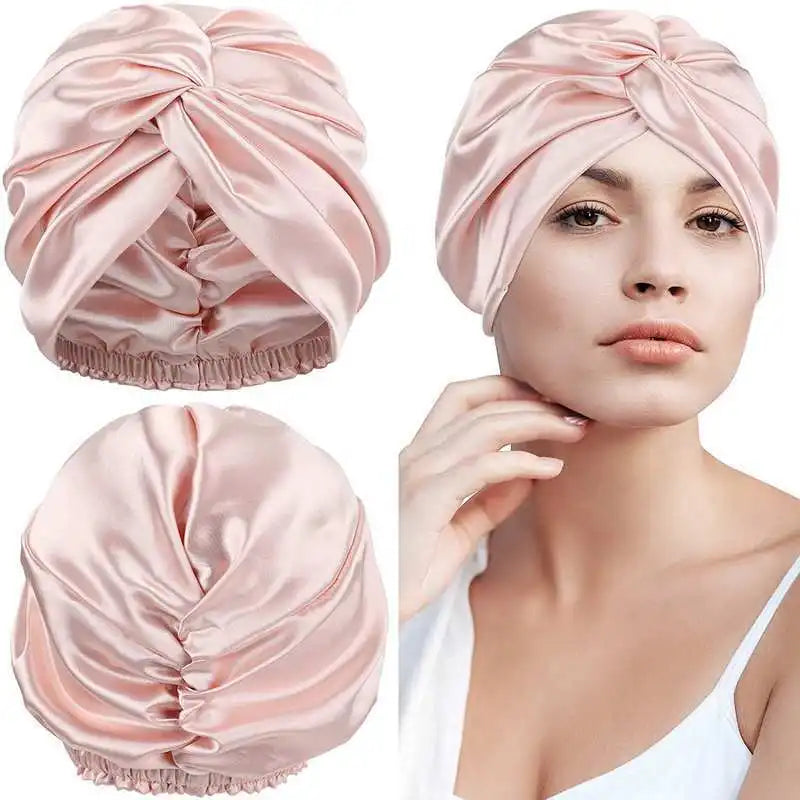 Silk Hair Bonnet – Overnight frizz-free repair