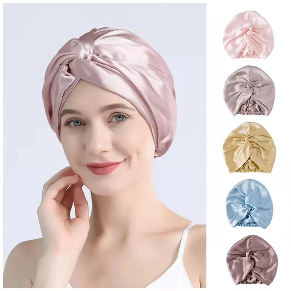 Silk Hair Bonnet – Overnight frizz-free repair