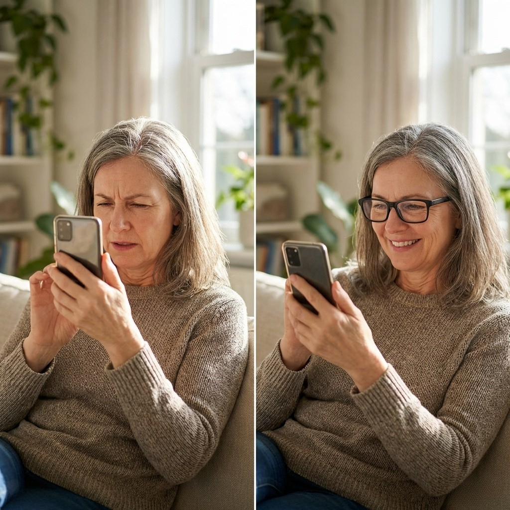 Comfort glasses for clear near vision – Olivra™