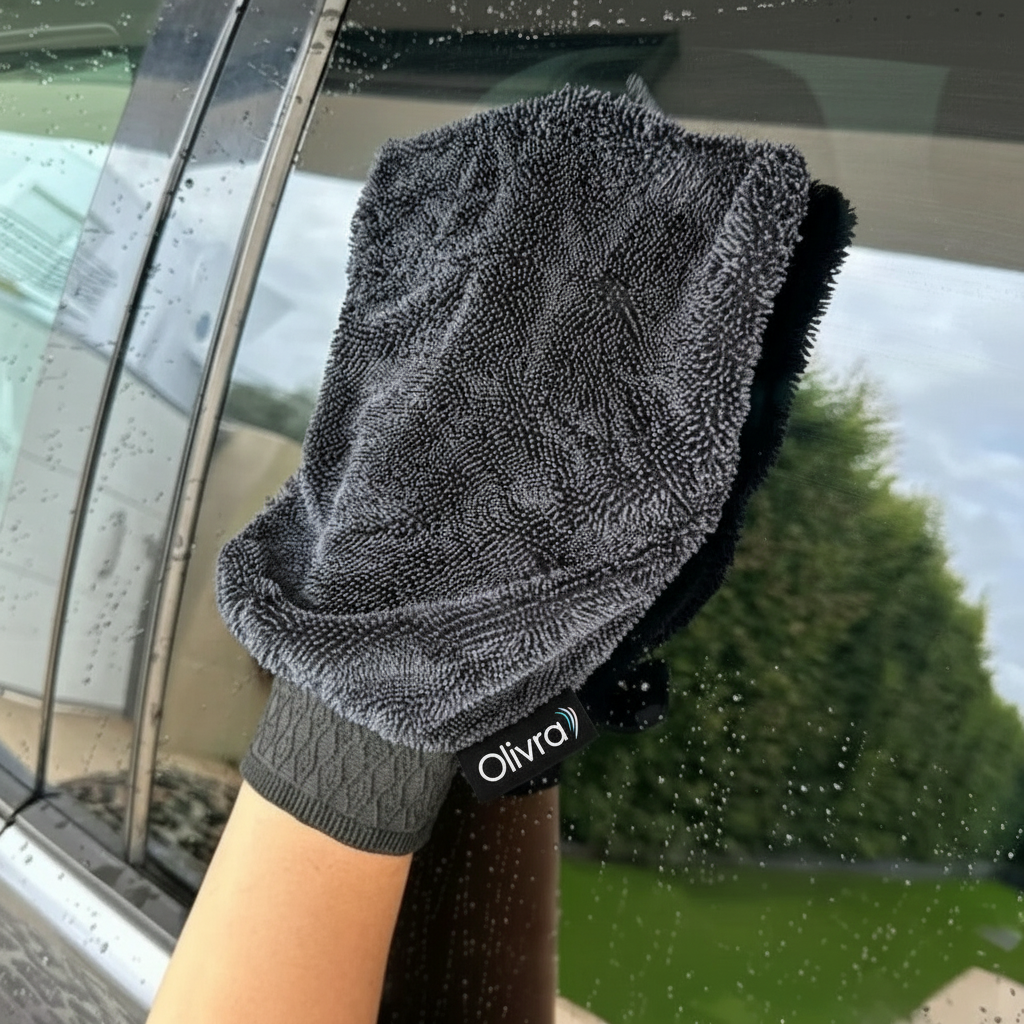 Cleaning glove for effortless streak-free shine – Olivra™